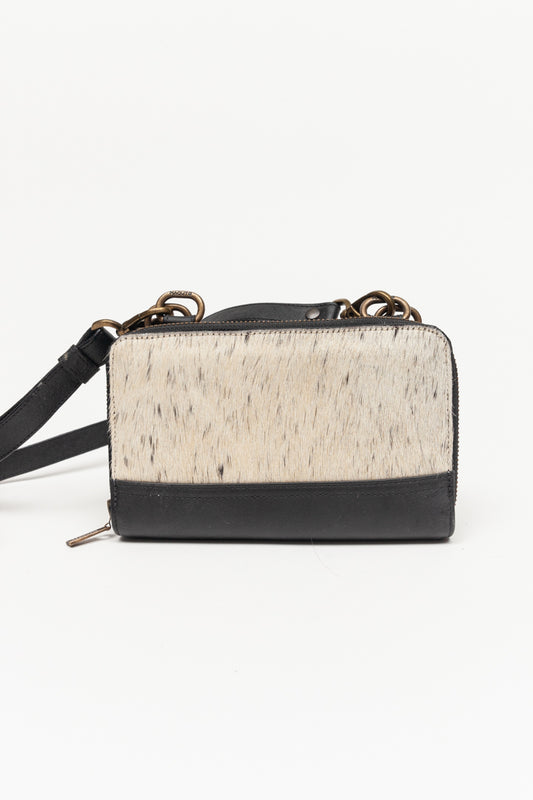 Bolsa pettite con portacelular pelo blanco
