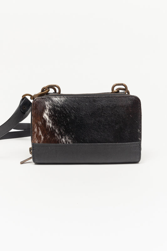 Bolsa pettite con portacelular pelo negro
