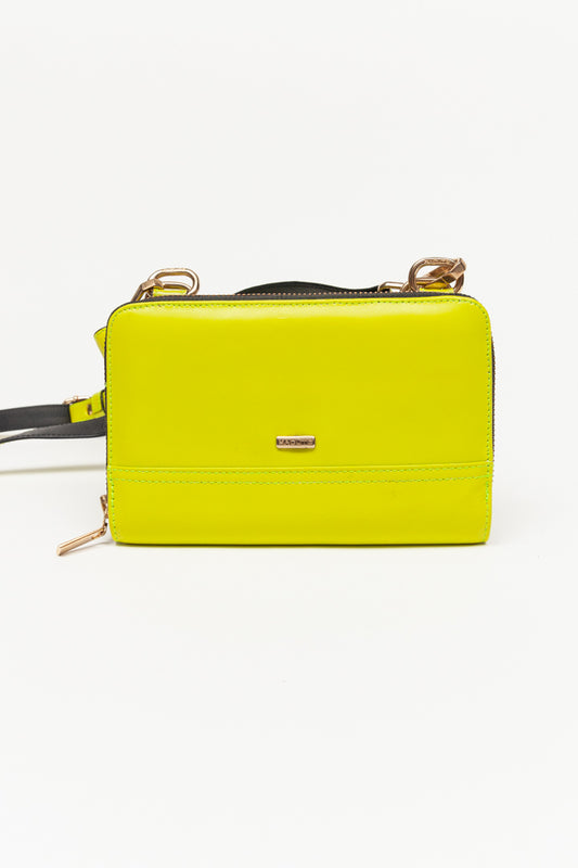 Bolsa pettite con portacelular verde neon oro