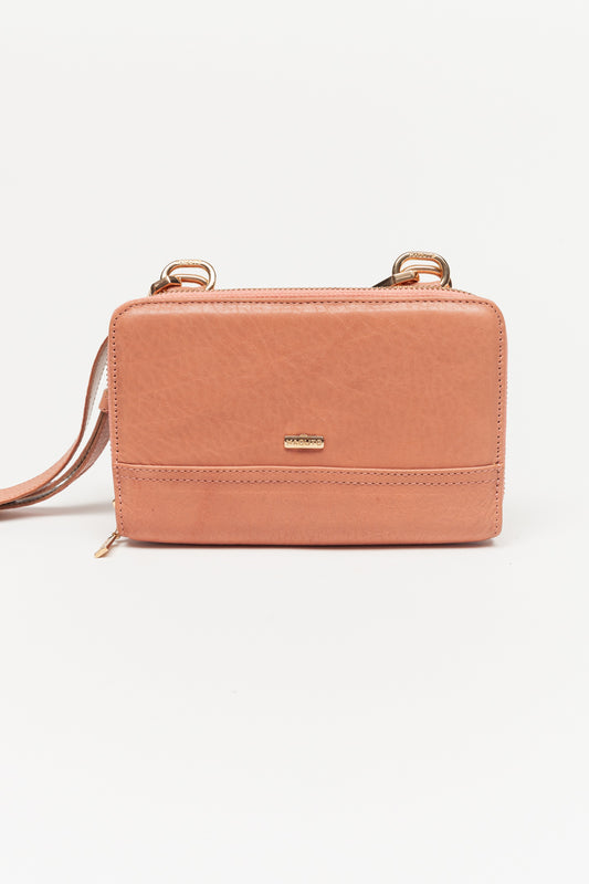 Bolsa pettite con portacelular rosa palo