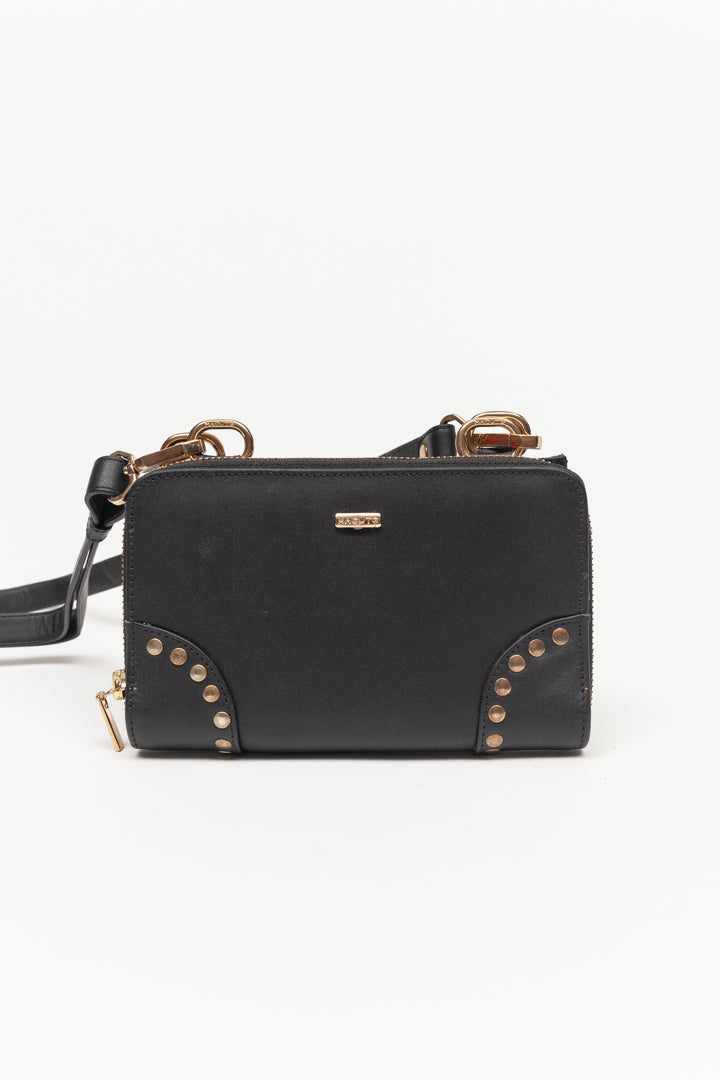 Bolsa pettite con portacelular negro oro