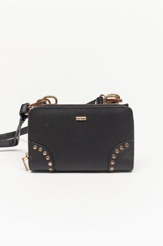 Bolsa pettite con portacelular negro oro