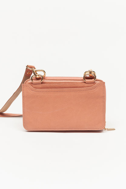 Bolsa pettite con portacelular rosa palo