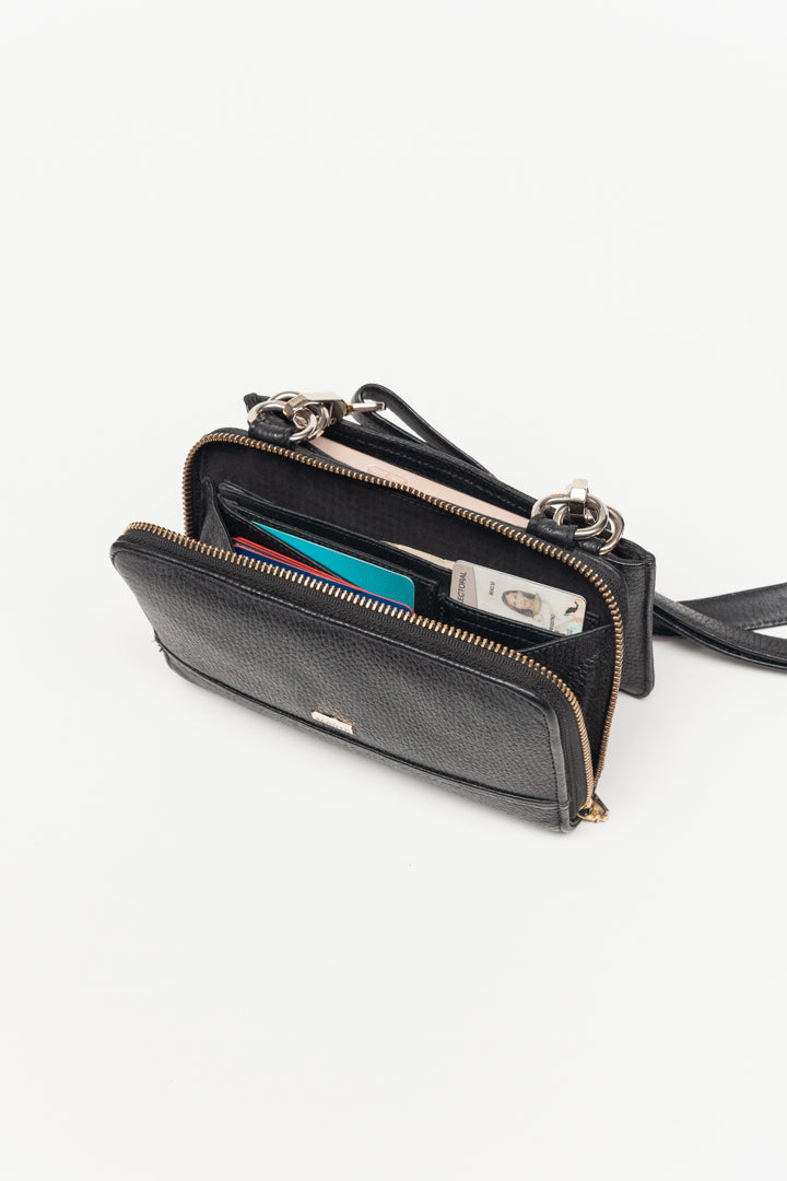 Bolsa pettite con portacelular negro oro