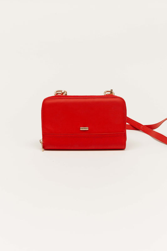 Bolsa pettite con portacelular color rojo